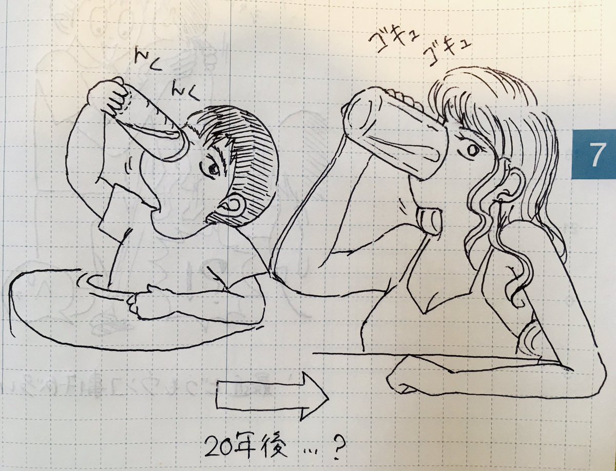 またまた手帳の落書き。 最近ようやく哺乳瓶を自分で持てるようになった娘。しかしその持ち方が…20年後こうなるのだろうか…。 #赤ちゃんのいる生活 #落書き