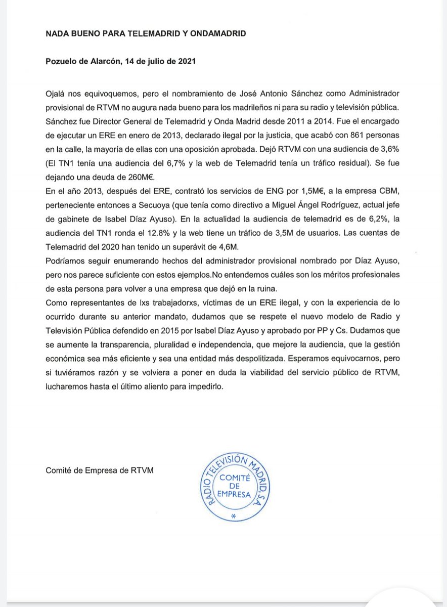 CGT Telemadrid tweet media