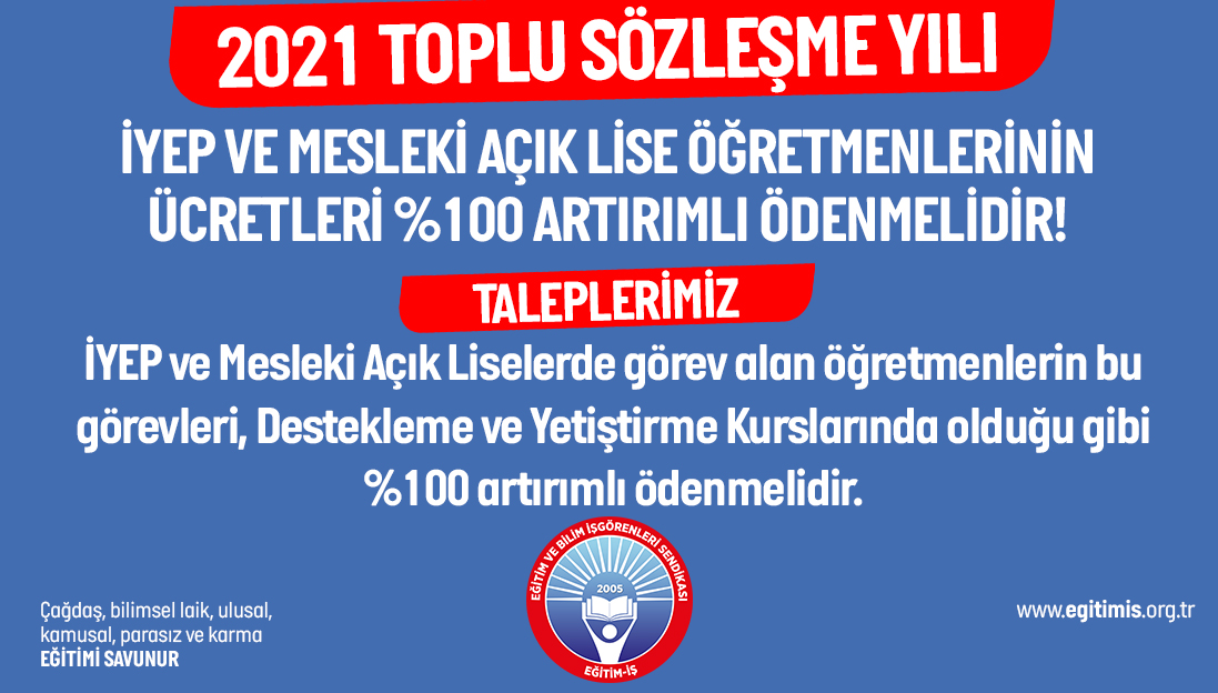 egitimis's tweet photo. #11

#TopluSözleşmedeTalebimiz
#2021toplusözleşmeyılı
#egitimis

Detaylar: https://t.co/5BuqWiGCS7 https://t.co/LqTIZaZNT3