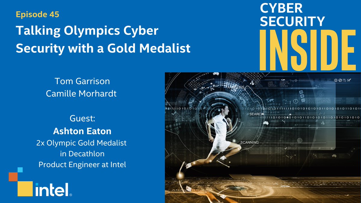 tommgarrison's tweet image. Camille @morhardt and I had a great time speaking with 2x Olympic gold medal decathlete @AshtonJEaton ahead of the #TokyoOlympics on this #CyberSecurityInside; he gave some insight into the #datavulnerabilities athletes face.  buff.ly/2R1sM7q @IntelSecurity