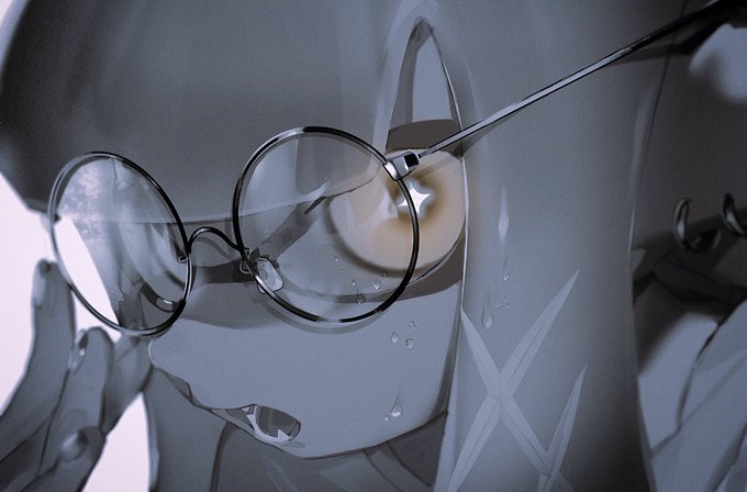 「眼鏡に手 眼鏡」のTwitter画像/イラスト(人気順)