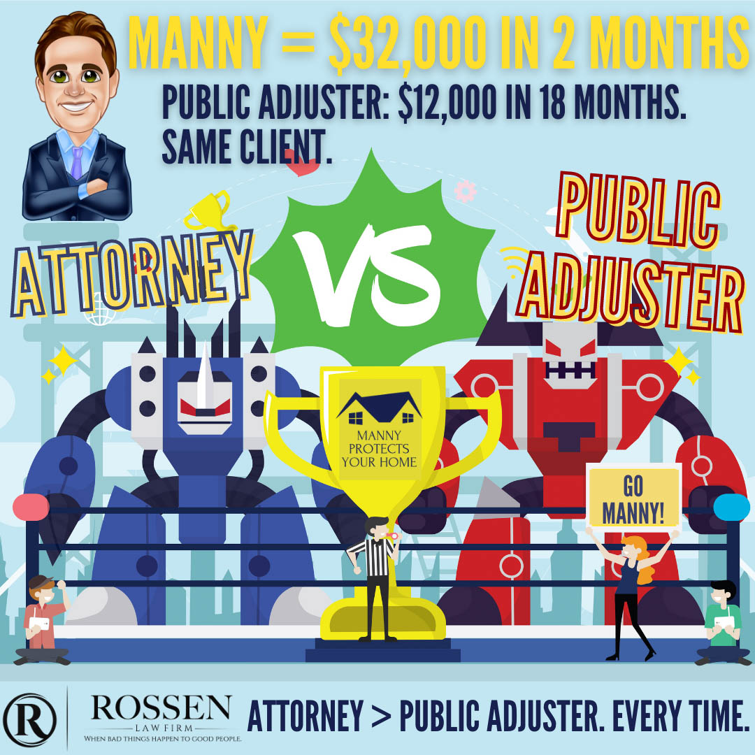 FL_DUI_Defense's tweet image. It’s time for a #WinningWednesday!
This week: After 18 months, Public Adjuster got client $12K. After 2 months, Manny got the same client $32K.
*Case results: bit.ly/MPYHResults  
general: bit.ly/RLFMPYH 

#HurricaneDamage #HomeInsuranceClaim #HurricaneHomeClaim
