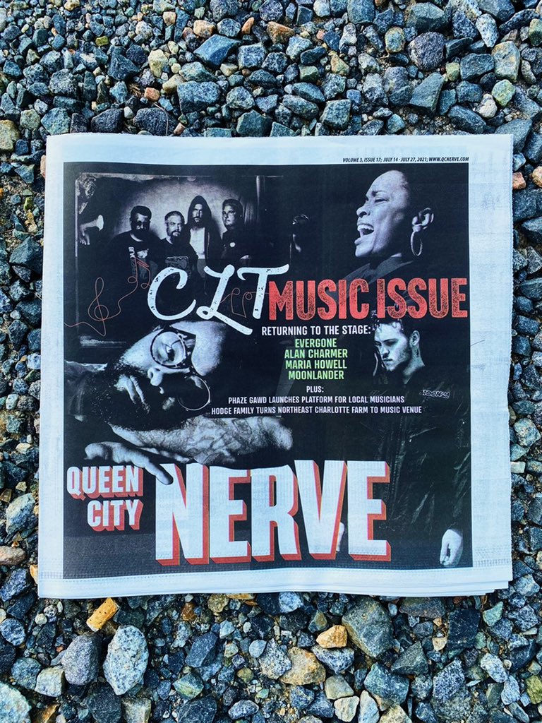 queencitynerve's tweet photo. Hitting racks today, the 2021 #CLTMusicIssue. Inside, pieces on @alancharmer, @MariaSingsActs, @MoonLanderMusic and @evergonetheband’s big plans for the rest of 2021. Plus, @PhazeGawd to launch For Artist By Artist platform and Hodges Family Farm becomes CLT’s newest music venue. https://t.co/qo9mmXRXgv