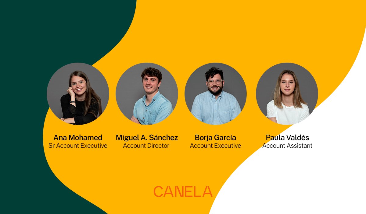 canelaagency's tweet photo. 😍 ¡Nuestro equipo no para de crecer! ¿Os parecían poco 4 nuevas incorporaciones? ¡Pues ahí van otras 4!
Estamos muy contentos de presentaros a más canelones 💪 ¡Bienvenidos a Canela!
#CanelaTeam #equipo https://t.co/9V9EN79dma