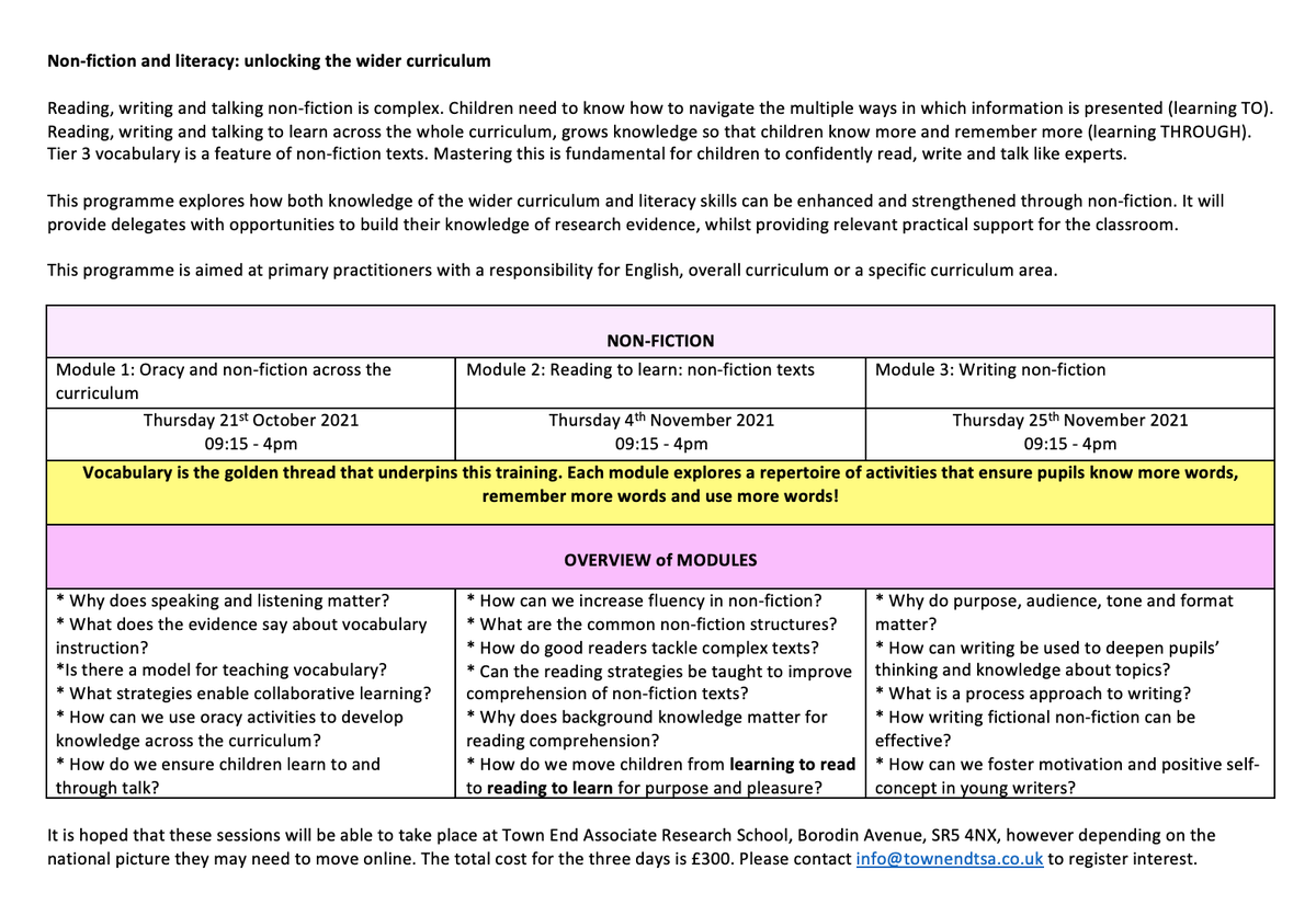 TownEndResearch's tweet photo. How can we get children to confidently read, write and talk like experts? Join us for training in the autumn term. https://t.co/goBn0JNk1B