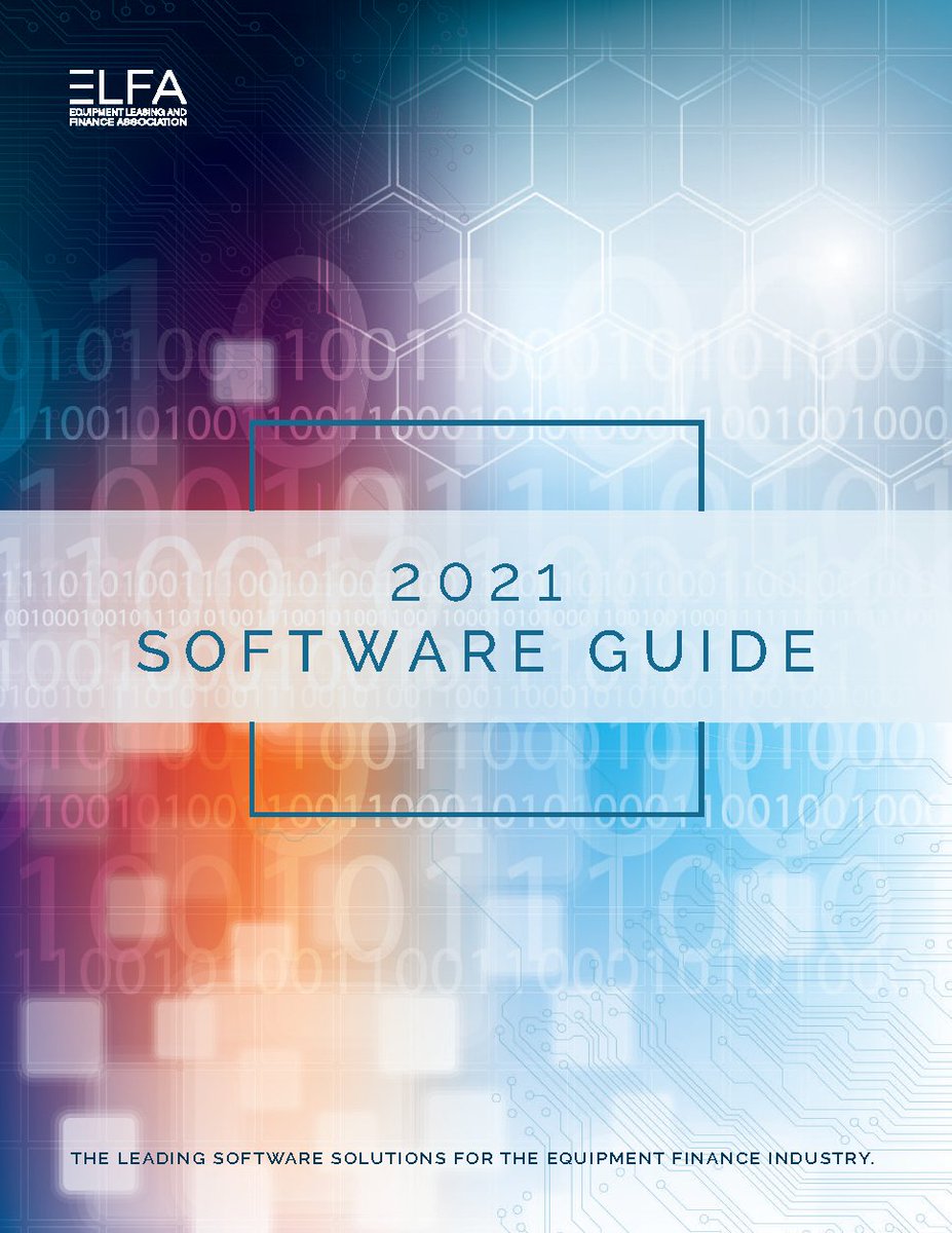 ELFAOnline's tweet photo. Looking for help selecting the best software solution for your equipment finance business? Check out the 2021 ELFA Software Guide. Includes “Checklist for Evaluating Your Software Solution" and “5 Trends Changing Our Workplace.” https://t.co/xmNVLK2mFq #ELFATechnology https://t.co/k6UlFry6wF