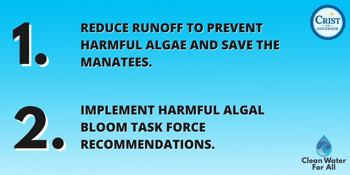 CharlieCrist's tweet photo. Clean water is a human right. My “Clean Water for All” plan is a promise to Florida that once elected I will do right by our beautiful Sunshine State and ensure clean water and coastal communities for generations of Floridians. https://t.co/S1fGK2lhVu