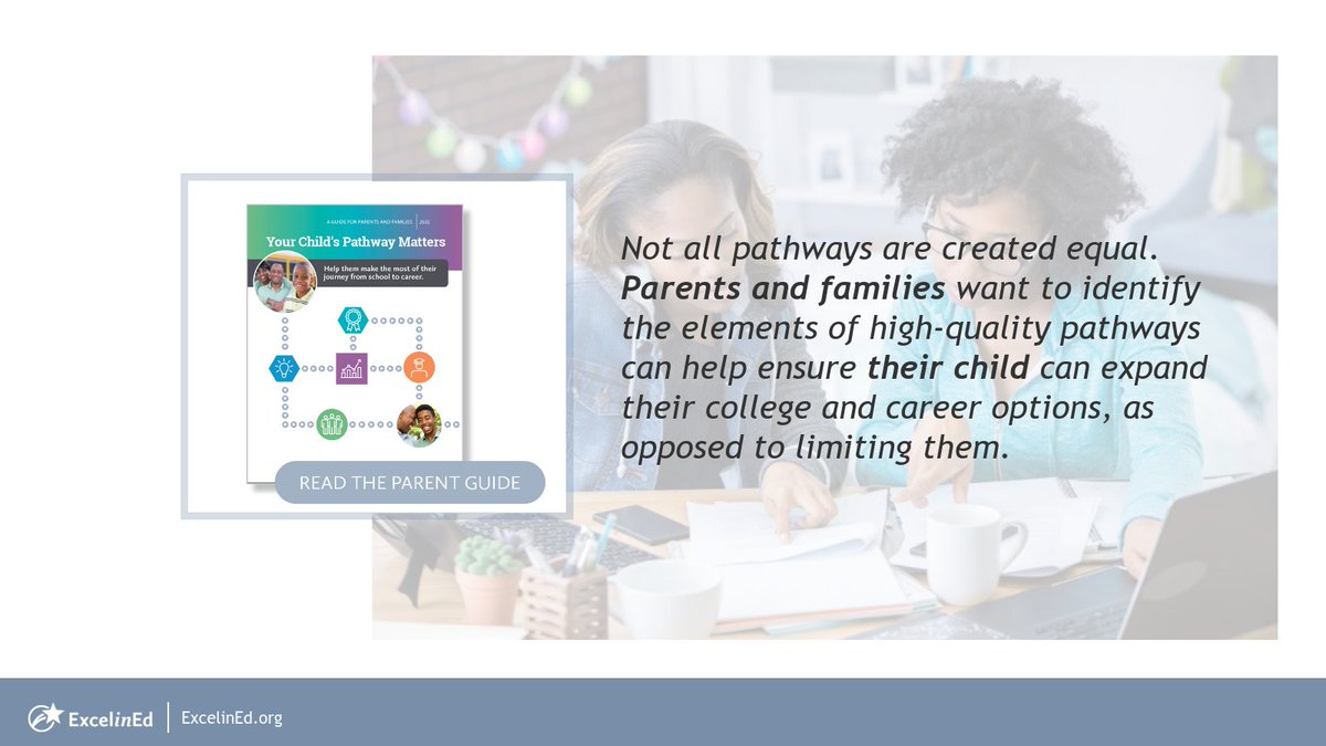 It’s time to improve parent and student access to
relevant, actionable information about pathways and
credentials. Learn how from @ExcelinEd:
ExcelinEd.org/PathwaysMatter…
#FamilyEngagement #PathwaysMatter #EdInnovation