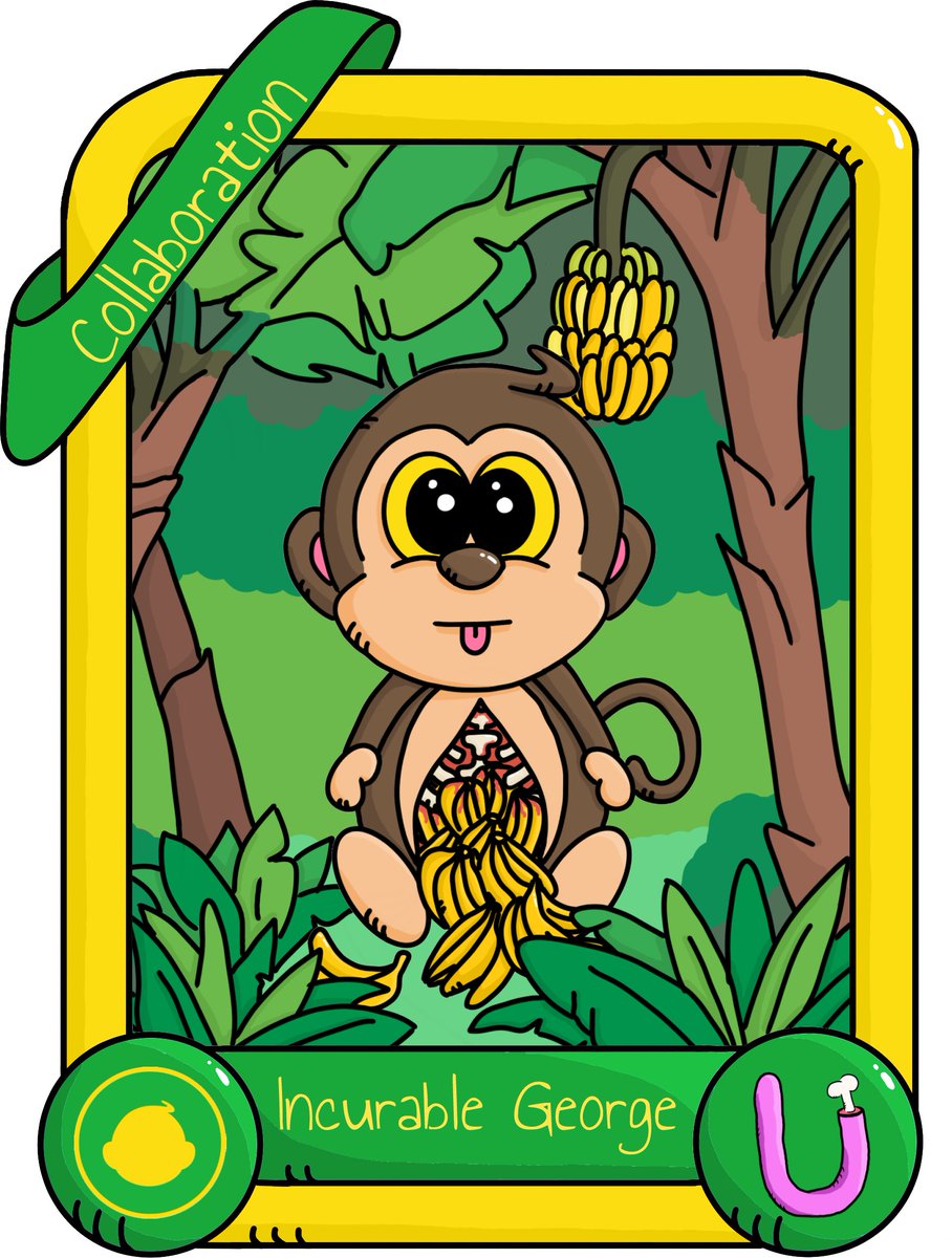 🍌IT'S BANANAS🍌

🐵Incurable George is available NOW! 
neftyblocks.com/c/undeadcuties…

Get our first ever collab and first ever pre-minted drop! Special thanks to <a href="/SoggyApplePie/">SoggyApplePie</a> and <a href="/Crypt0monKeys/">cryptomonKeys | Free #NFT #collectibles</a> 

#NFT #NFTcollectibles #WAX #cryptomonkeys <a href="/WAX_io/">WAX</a> <a href="/neftyblocks/">NeftyBlocks</a>