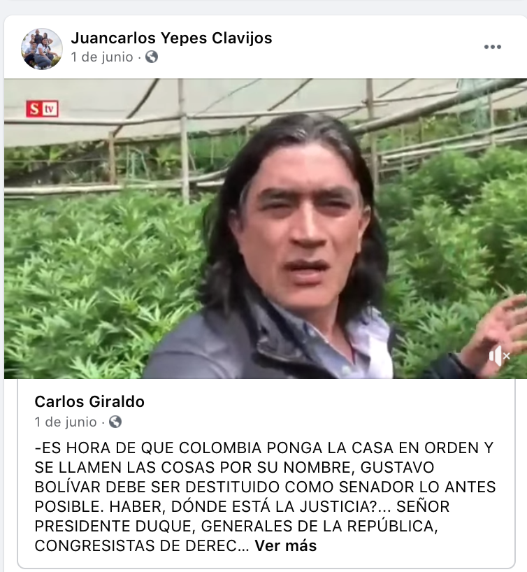 GustavoBolivar's tweet photo. #Hilo
Desconfíen de la justicia de los hombres pero jamás de la justicia divina.
Este hombre, Juan Carlos Yepes Clavijo, mercenario sindicado de asesinar al pte de Haití, ferviente admirador de Uribe y de sus súbditos, escribía esto en su cuenta de Facebook antes de caer preso: https://t.co/KOlAaOASEf
