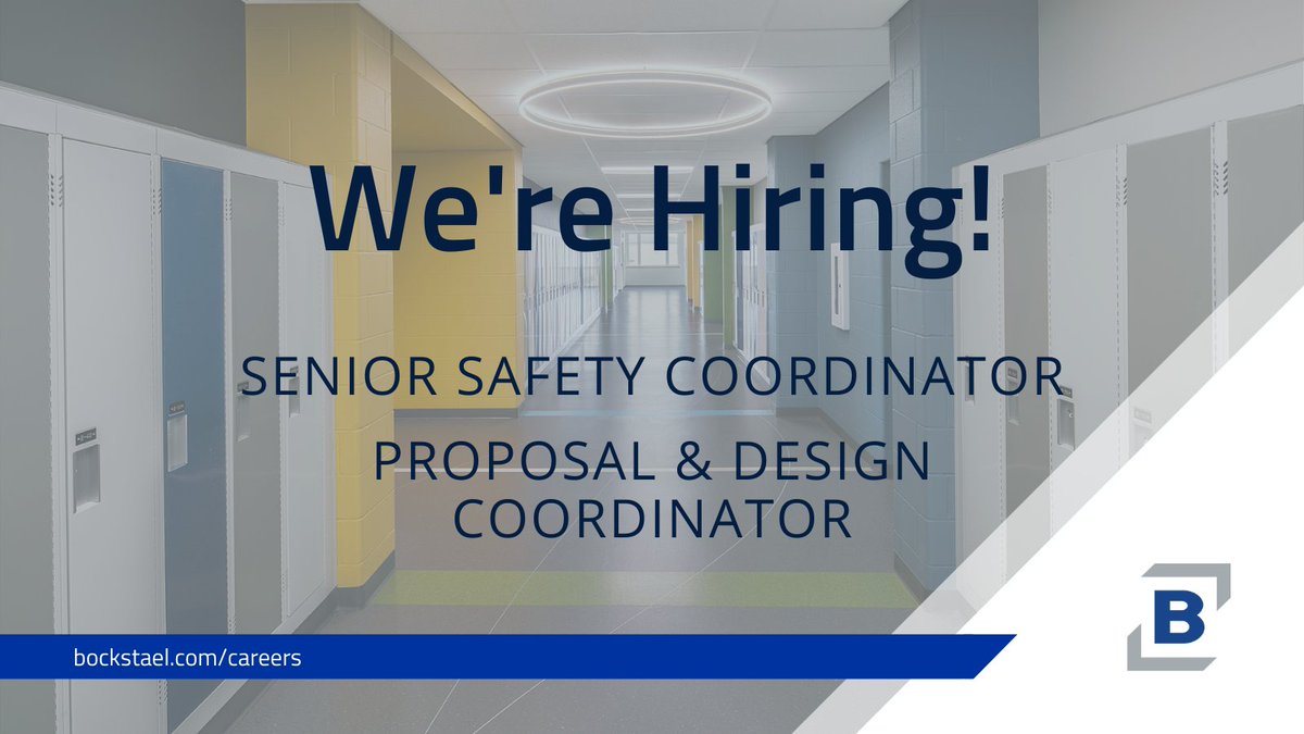 We're hiring a Senior Safety Coordinator and Proposal & Design Coordinator to join our growing team! bockstael.com/careers/ 
#manitobasbuilder #constructionjobs #construction #safety #graphicdesign