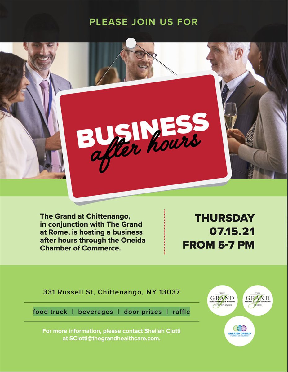 LAST CALL!!!! RSVP Chamber Business After Hours Event!!! conta.cc/36yop8D