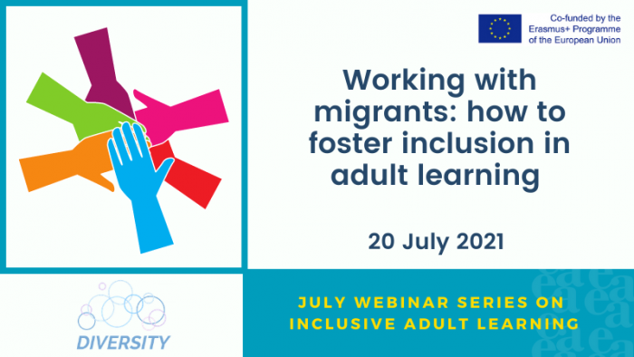 Interested in adult learning and #migration? 🧐

Next week, our friends and members at <a href="/EAEA2020/">EAEA</a> are organising the third webinar of their series on inclusive #adultlearning!

Learn more here and register ⤵️
eaea.org/event/working-…