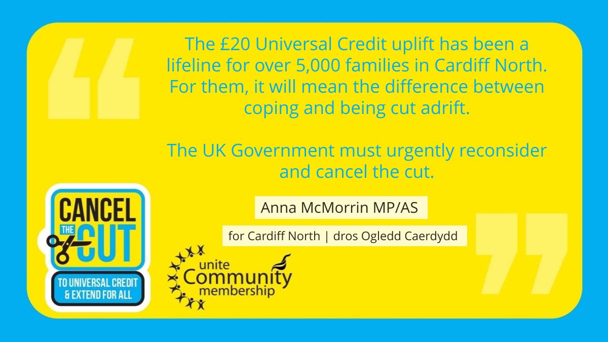 Struggling families shouldn’t have to choose between heating and eating.

The £20 Universal Credit uplift has been a lifeline to over 5,000 families in #CardiffNorth.

UK Govt must do the right thing and #CancelTheCut due in September.