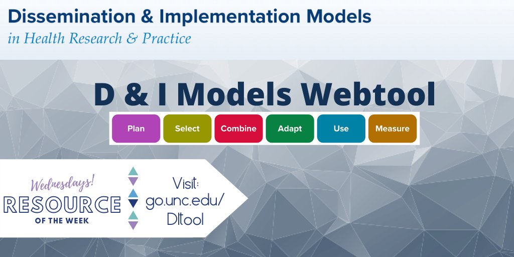 uncimpsci's tweet photo. The #ResourceOfTheWeek is the D&amp;I Models Webtool 🔧 - an interactive resource designed to help navigate D&amp;I Models. Learn more here: https://t.co/Mqqrvgcfej. Created by @AccordsResearch the Dissemination and Implementation Research Core @WUICTS and @ImpSciUCSD #ImpSci #DIwebtool https://t.co/UoTtSCPZlf
