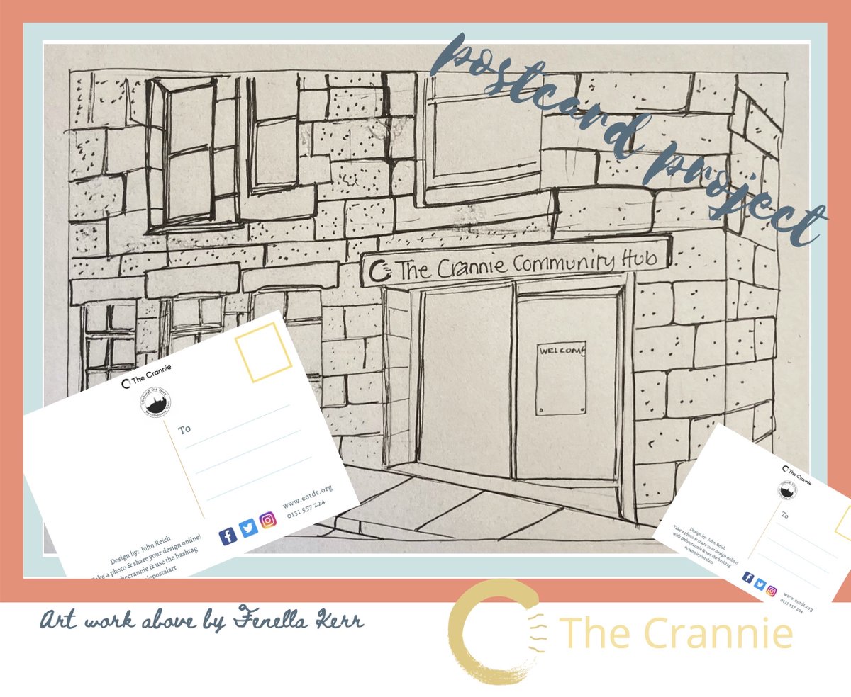 Design your own postcard and send to a friend / family member, or why not send in advance to yourself!
We have 100 packs available for Edinburgh Old Town residents. 
please get in touch with Stephanie on community@eotdt.org for your pack or pop into the Crannie and ask for one!