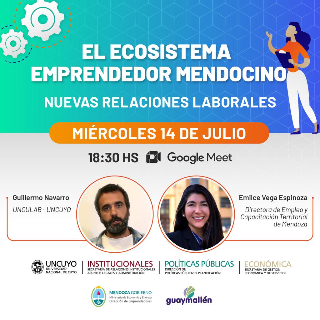dppypuncuyo's tweet photo. 🗓️ Desde las 18:30 hs. llevaremos adelante una nueva jornada del Ciclo de formación en economía para organizaciones sociales y emprendedor@s 👉🏼 hoy: EL ECOSISTEMA EMPRENDEDOR MENDOCINO.

🔗 Toda la información en: https://t.co/fxFd2RK4hz https://t.co/NkzpLZQZZx