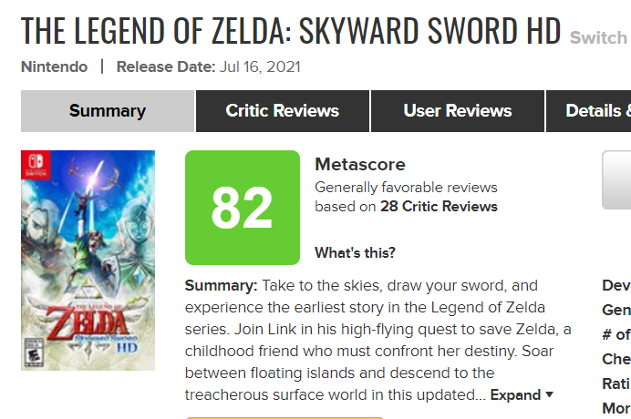 Review: The Legend of Zelda: Skyward Sword HD (Switch) - Level Up Media