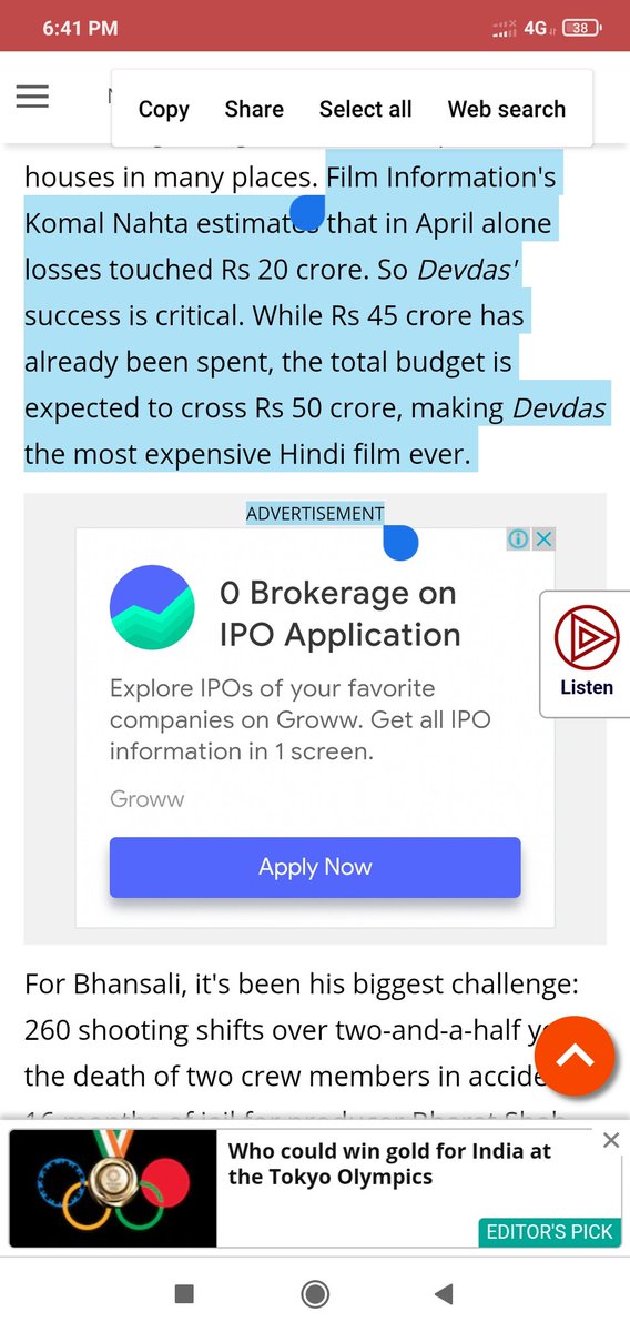 PATHAN_FLOP's tweet image. @KomalNahta waS ri8. 

#DEVDASH

SOLD - 45  CR

BUDJET  - 50 K AAS PASS. 

BOI NE 48 DIYA HA  NAA.