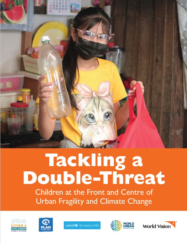 Aline_Rahbany's tweet photo. Read our new multi-agency publication "Tackling a double-threat: Children at the front and centre of urban fragility and climate change" https://t.co/ncKoAACOOT 
@WorldVisionUN @WorldVision @UNICEF @PlanGlobal @Cities4Children @urbancampaign 
#ThinkUrban #ClimateAction4Cities https://t.co/gClaUQQfws