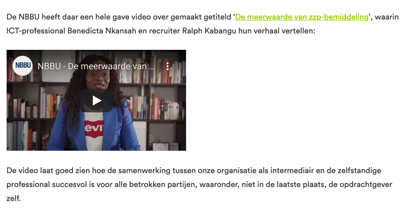 Video getiteld 'De meerwaarde van zzp-bemiddeling'
