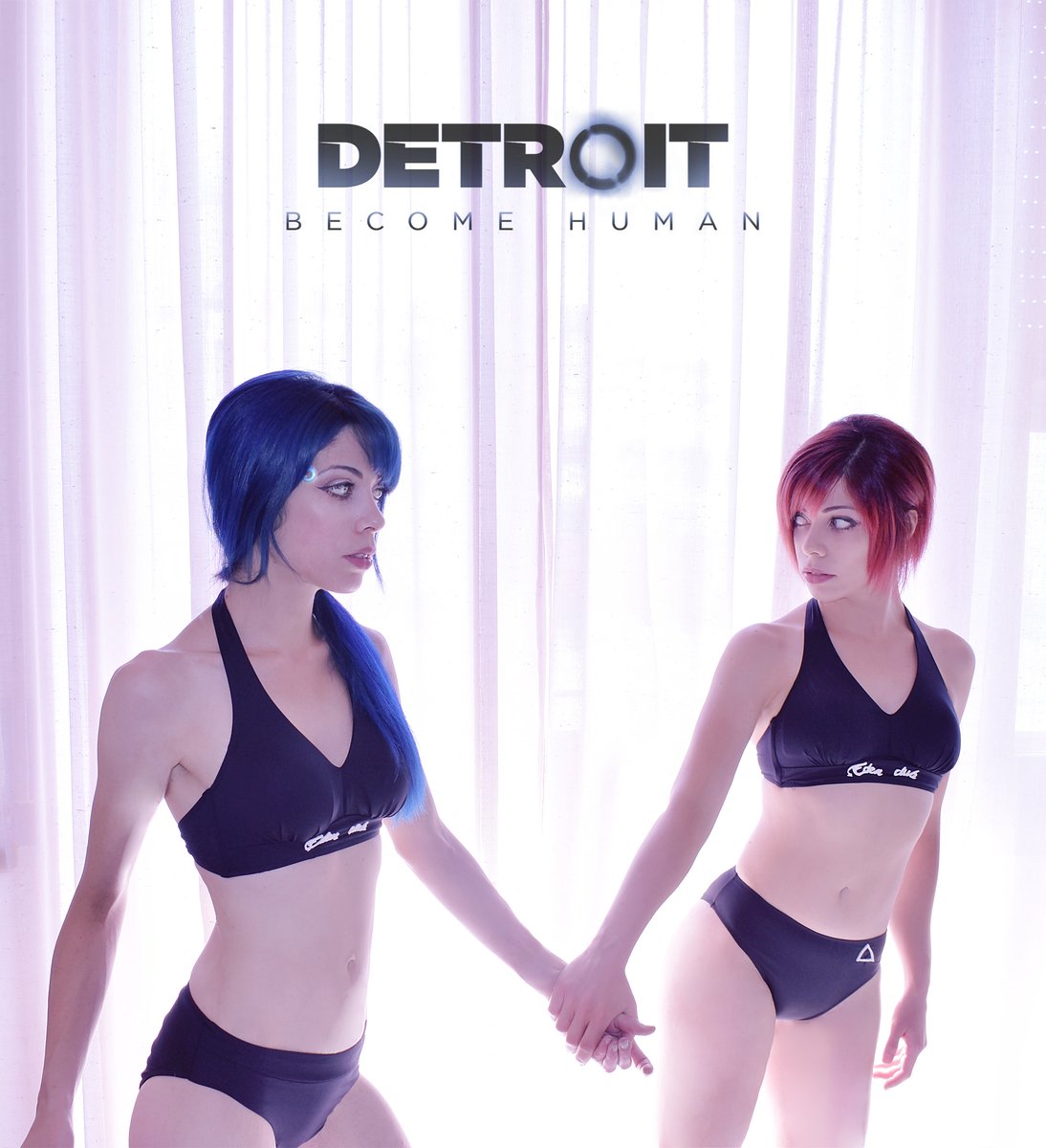 FiammahPrice's tweet image. "As long as I'm with you, I'm not afraid."
Me as #bluehairedtraci, 
@claudiaclairef1 as short hair #traci. 
#DetroitBecomeHuman  #quanticdream #dbh #wr400 #echo #ripple #edenclub #ameliaroseblaire
