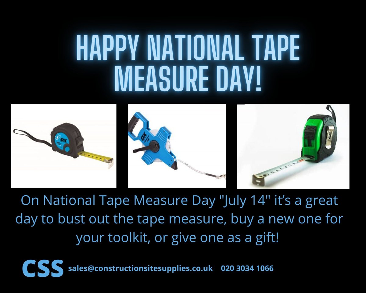 csstradinggroup's tweet image. Happy national tape measure day! #NationalTapeMeasureDay #ConstructionSupplies #WorkTools