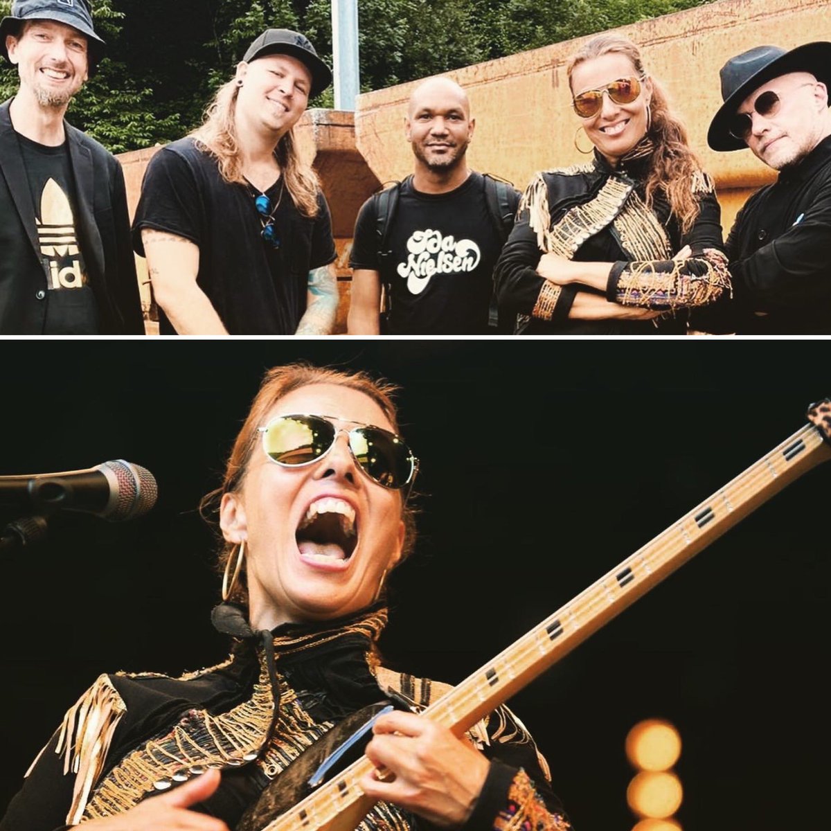 idanielsenbass's tweet photo. Back at it again -and it feels amazing!!! Thank you #bluesexpressdifferdange for the ❤️, and thank you #Funkbots for delivering a 🔥🔥🔥show!!! #idanielsenandthefunkbuts🎸 #happyandgrateful☺️🙏🏽❤️ https://t.co/tKnM0xzGHA
