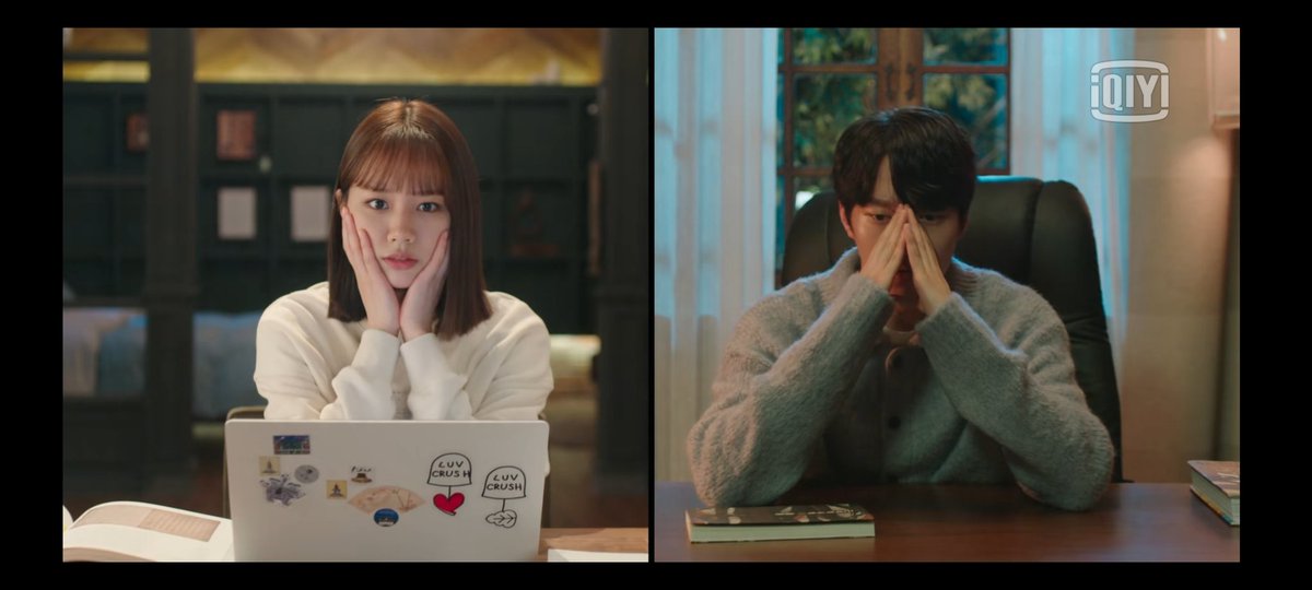 WooDam after making out. They can't focus in anything at all 😆
#MyRoomateIsAGumihoEp15 
#MyRoomateisAGumiho