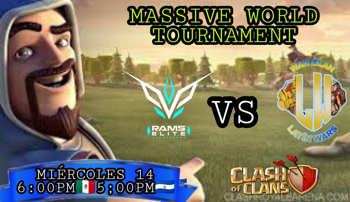 WarsLatin's tweet photo. @RamsElite01 vs @WarsLatin 
@MassiveworldTo1  
6:00pm mx 5:00pm SV 
Grupo 4 
Jornada 2 https://t.co/QEpHBbd89X