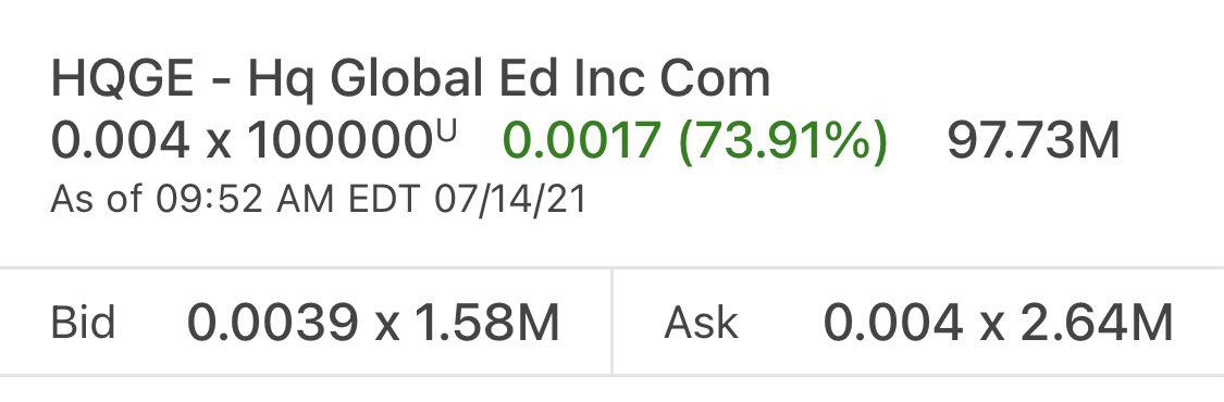 JimmyZ93's tweet image. $HQGE 👀  Time for a Run back North?!?!