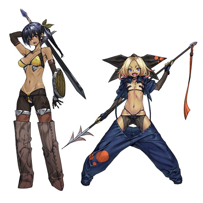 見習い剣士と槍使い #見習い剣士 #槍使い #オリジナル https://t.co/HmNGm9kHET 