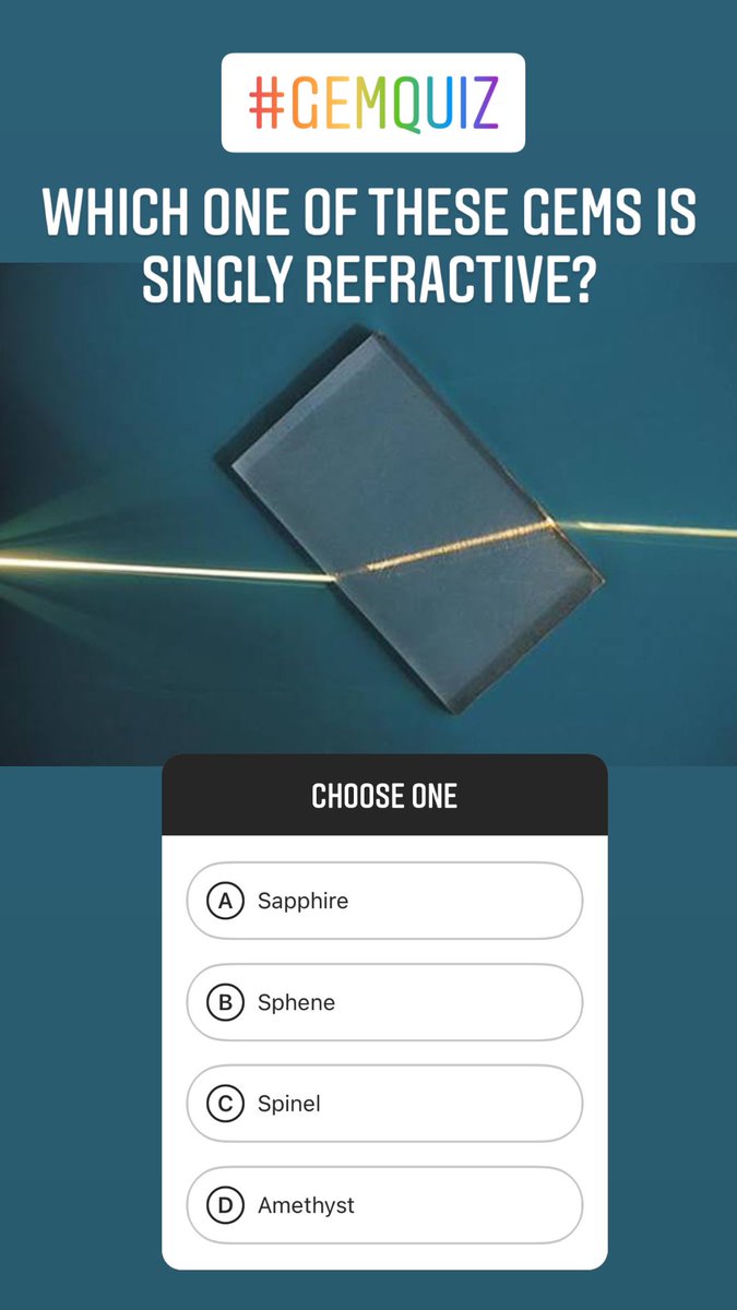 gemestonia's tweet photo. Which one of these stones is singly refractive? Comment below... https://t.co/gDWjnv2hIv