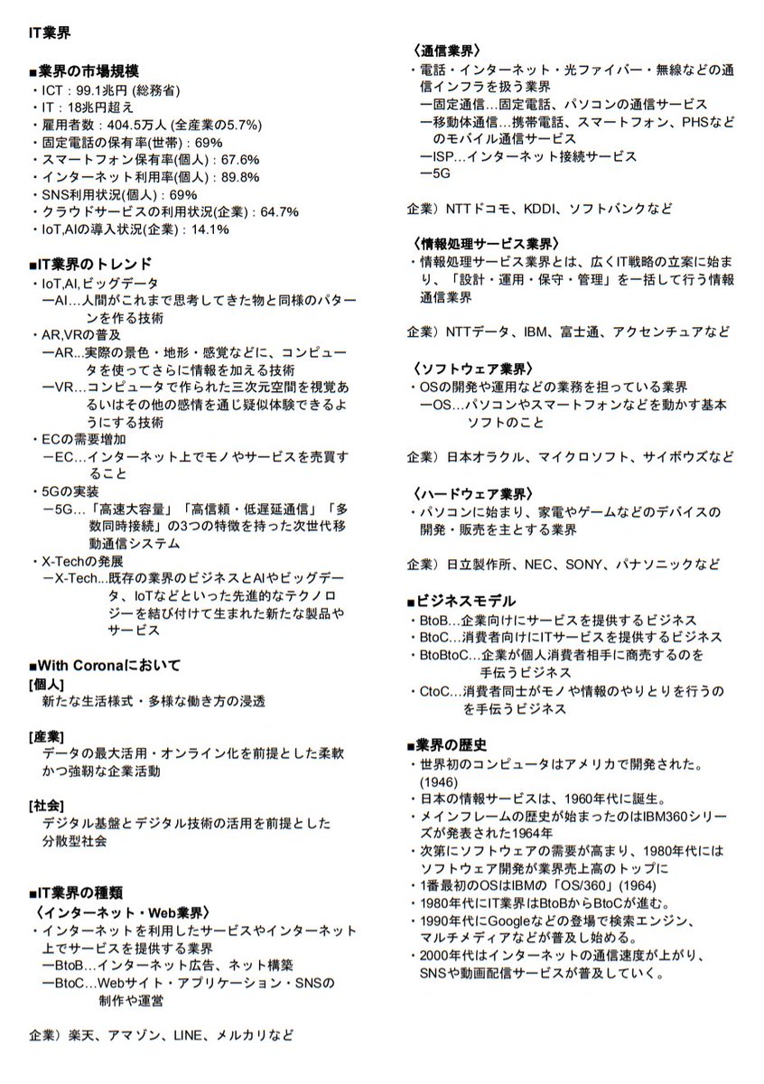 dappanda22's tweet photo. 【IT業界】についてまとめました！

#23卒と繋がりたい
#IT業界
#固定ツイも見てね https://t.co/mbKyBVypOn