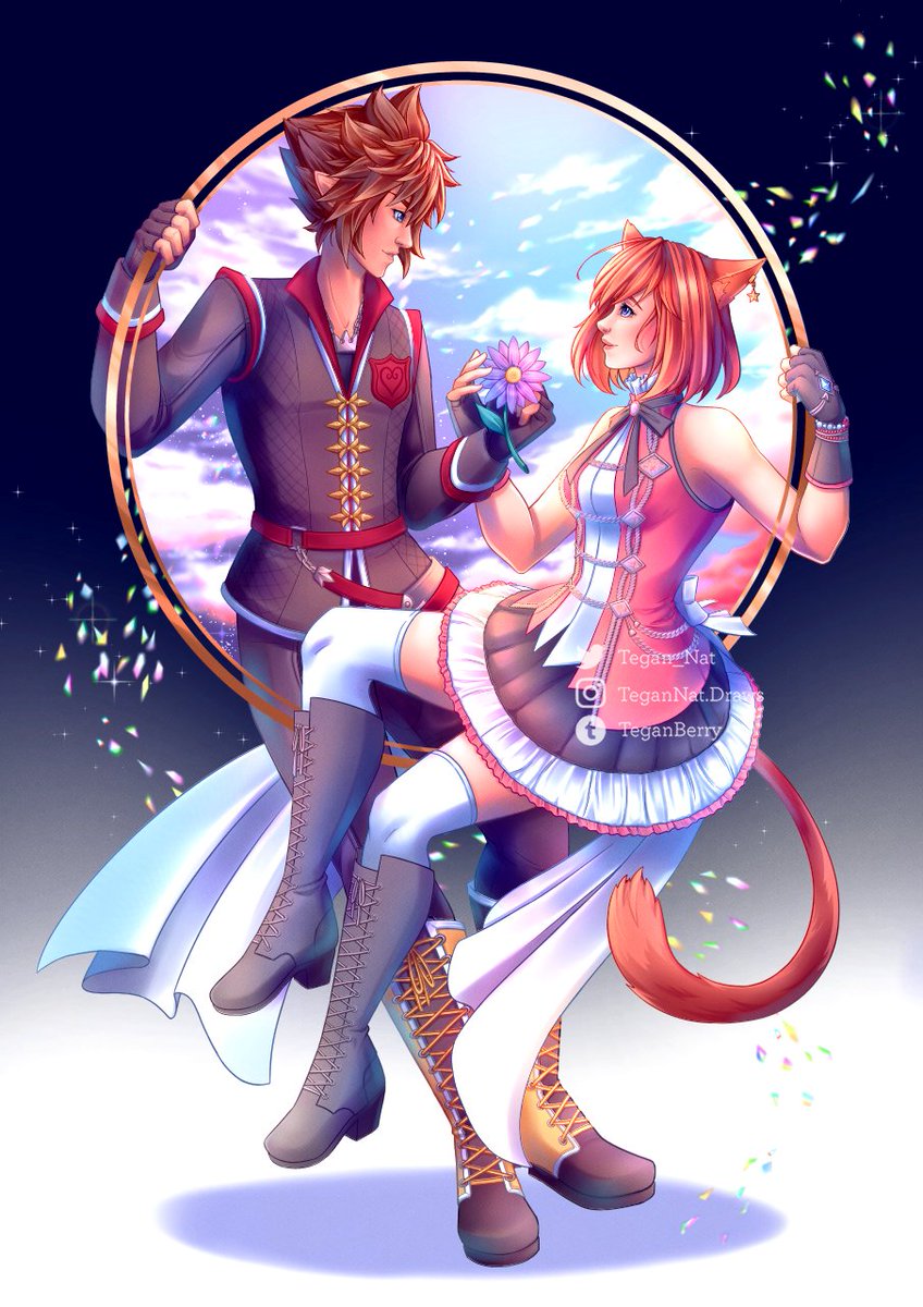 Tegan_Nat's tweet image. SoKai Week 2021 | Day 4 - AU Day
Here they are! The SoKai FFXIV AU as promised!

#sokai #sokaiweek #sokaiweek2021 #kingdomhearts #sora #kairi #FInalFantasyXIV