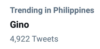 TeamRalphella_'s tweet photo. WOW! #EllaCayabyab , #PasabuyOnWeTV and "Gino" is now Trending in PHILIPPINES! ✨💛 

@iamginoroqueiv @WeTVPhilippines @iflixph @starhuntabscbn https://t.co/xJC9wubKt9
