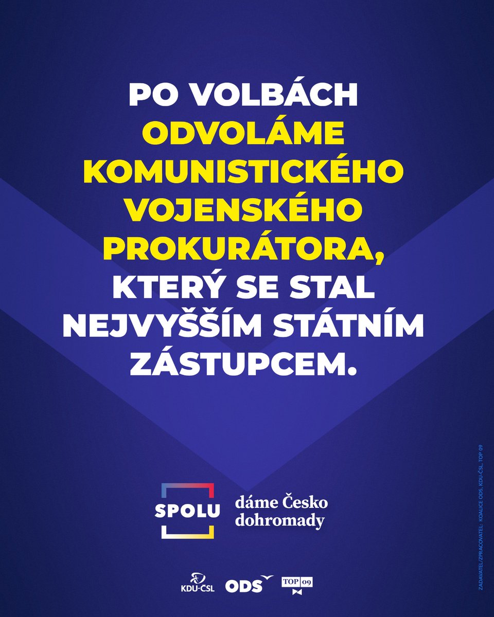 Vláda trestně stíhaného premiéra jmenovala nejvyšším státním zástupcem člověka, který posílal lidi do vězení za to, že nechtěli sloužit socialistické vlasti. Po více než 30 letech svobody je už opravdu nejvyšší čas dát šanci lidem, kteří nesloužili zvůli komunistického režimu!