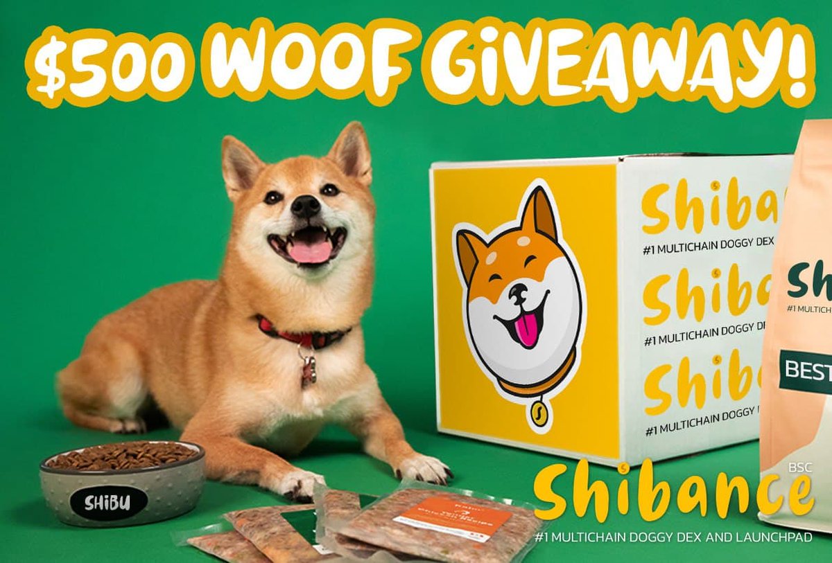 SolanaMummy's tweet photo. 🎁$500 WOOF GIVEAWAY🎁

🔸 Follow @Shibance &amp; @Crypt0mummy 
🔸 ReTweet this tweet and comment 2 meme coins
🔸 Press the arrow 🔼 on Blockfolio + show proof🔎

https://t.co/izP0rEpAue

Drawn in 2 days🕤5 Winners, $100 of $WOOF tokens each!

#Crypto #Binance $BNB #BSC #Shibancegang https://t.co/5rI1N3nXNC