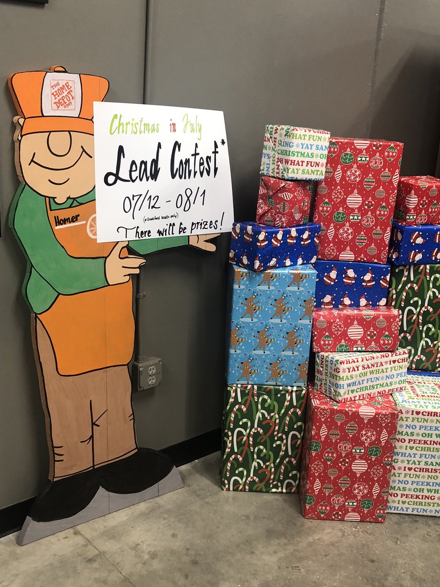1st Half FINISH STRONG!!
“Christmas in July Lead Contest”
<a href="/HammondD132/">Home Depot 347</a> @ShayneHall347 <a href="/SaphireTHD/">Saphire Simon</a> <a href="/RLassair/">Ronique Lassair</a> <a href="/mike_y15/">Mike York</a> <a href="/SandraScallan/">sandra scallan</a> <a href="/HDDistrict132/">Home Depot D132</a> <a href="/ChrisDurand_HD/">Chris Durand</a> <a href="/Ellibis1999/">Brent Sibille</a>