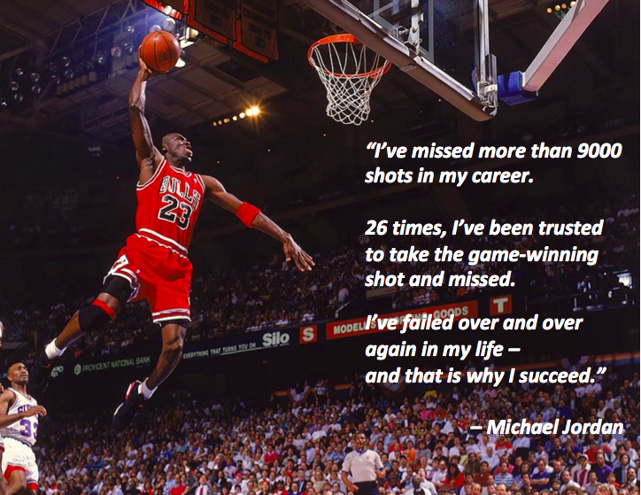 If any kids are wondering what it means to miss a penalty, show them this from Michael Jordan, one of the greatest athletes of all time. It inspires me hugely in my own writing. As long as you hang in there &amp; persevere, there's no such thing as failure; just steps along the way.