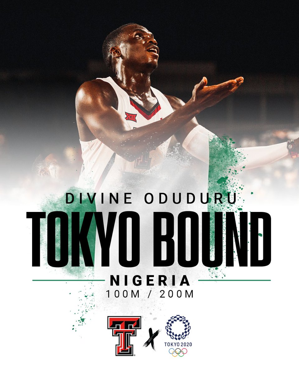 TexasTechTF's tweet image. A Texas Tech legend. 

Doubling in Tokyo for Nigeria 🇳🇬

#WreckEm x @odudurudivine1
