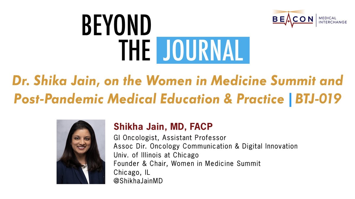 JackWestMD's tweet photo. So happy to have had @ShikhaJainMD chat w/ @CharuAggarwalMD & me on #BeyondTheJournal show to discuss @WIMSummit, sexual bias & harassment, & changes in work patterns in academic medicine to consider after the pandemic.
Check it out, share w/a colleague!
https://t.co/2TqbDVfGdt https://t.co/m9dlQ6AqLp