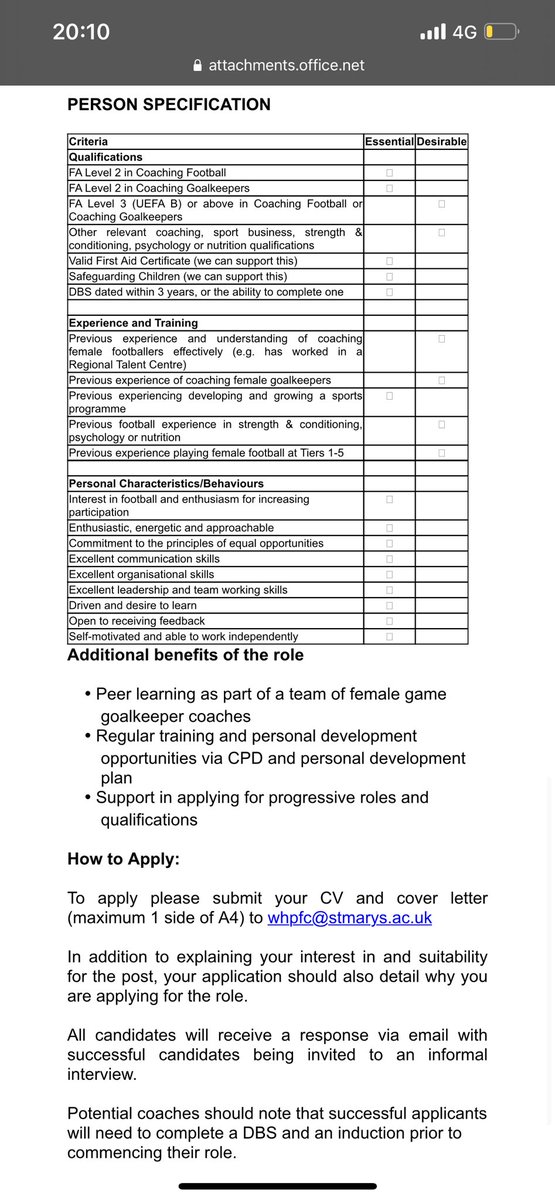 🚨 JOB VACANCY 🚨

We are recruiting GK coaches to deliver at our high performance centre for female goalkeepers

✅ Passionate about developing the female game &amp; understanding female athletes better? 
✅ Desire to learn &amp; improve? 
✅ Experienced female goalkeeper/coach? 

RT
