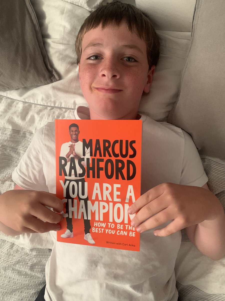 No better week than this week to buy this book for my 10 year old. Already 1 chapter down and asked to take it into school tomorrow, normally not that keen on reading. Thank you <a href="/MarcusRashford/">MR14</a> 👏🏻