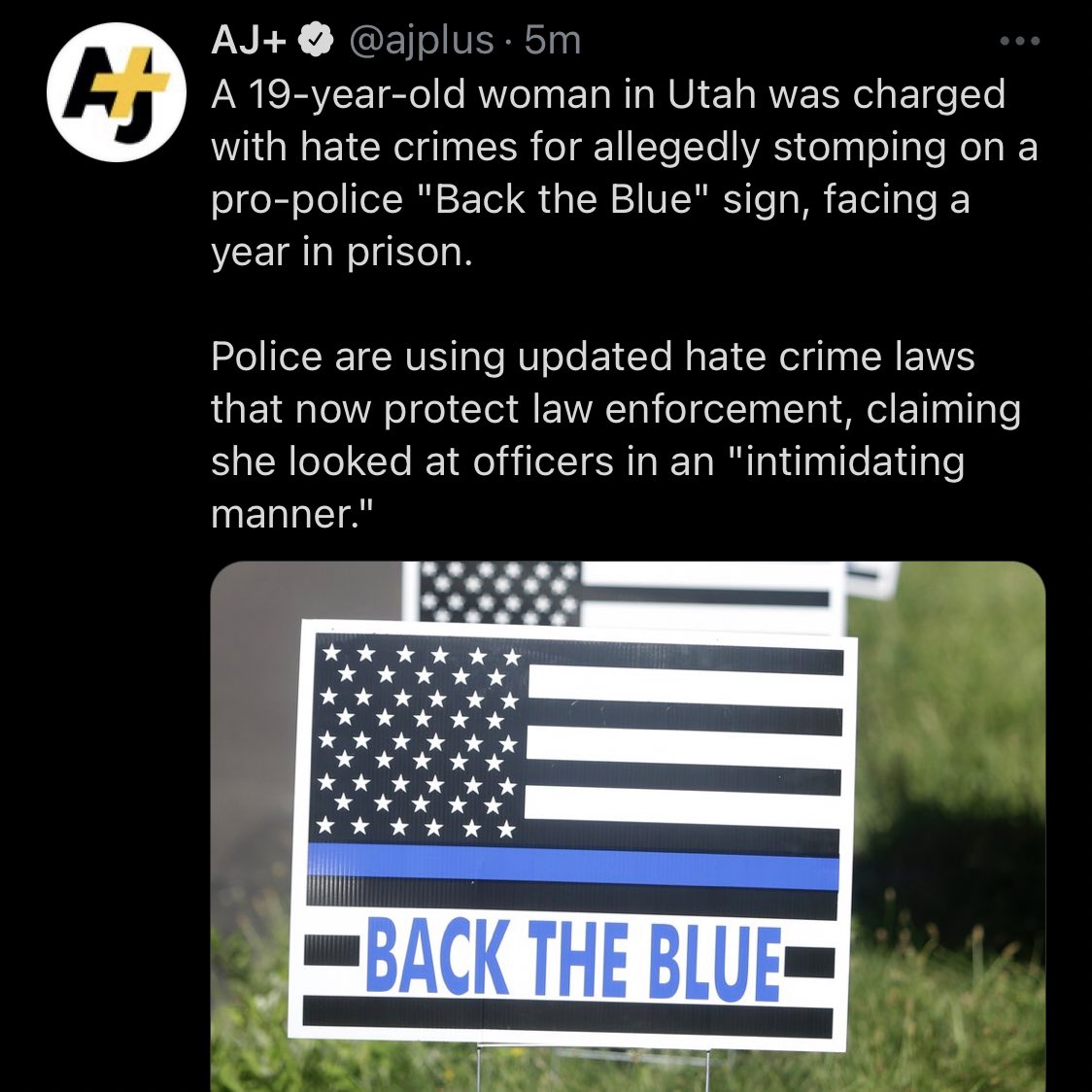 GoodPoliticGuy's tweet image. You can now be charged with a hate crime for hurting a cops fragile feelings.