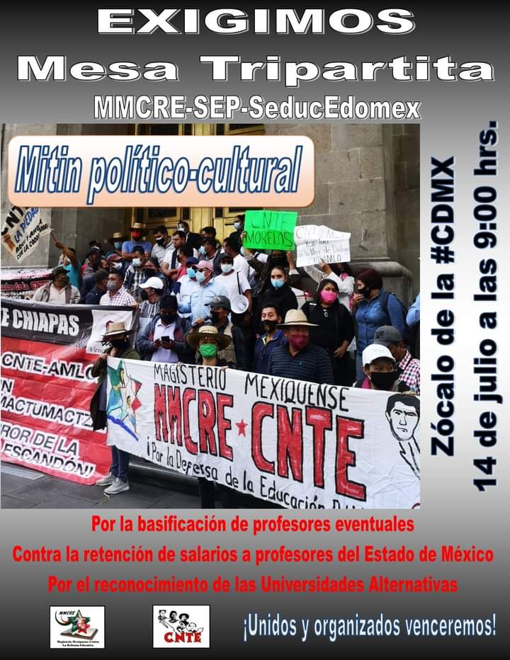 CarlosGermnLun1's tweet photo. La demanda de hoy es con #Sep 
Queremos entregar nuestro pliego petitorio para expresar que compañeros interinos no tienen un pago si no más bien están detenidos los pagos  @alfredodelmazo  @delfinagomeza  @lopezobrador_ 
El maestro luchando también está enseñando 👊🏻👊🏻 https://t.co/dea88yqhVB