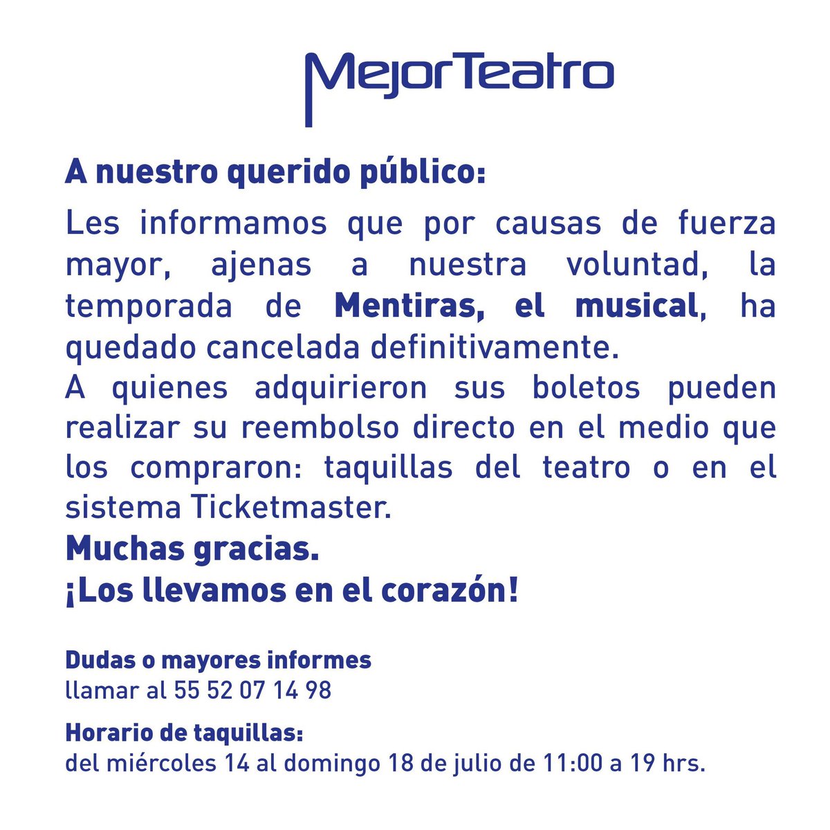 Es oficial, @mentirasmexico está cancelada.