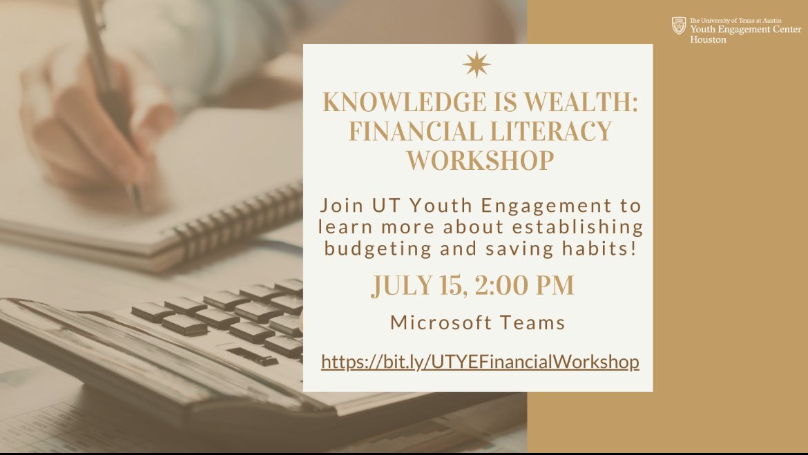 Happy Wednesday! 

Tomorrow we will be having a Financial Workshop from 2-4 with a special guess. Don’t forget to set your alarm and join us. 

#cantwaittoseeyou #financialworkshop #summer2021 #seeyoulater