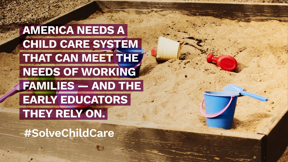 Decades of underfunding #ECE means children don't get what they need, families pay more for #childcare than for housing &amp; the workforce is paid so little that half need public assistance to make ends meet. Relief is helping. Now it's time for Congress to #SolveChildCare for good.