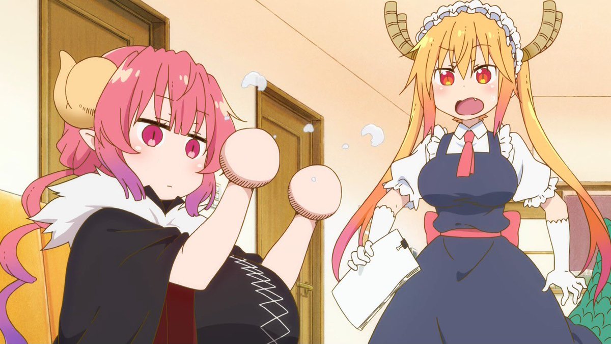 イルルの手がドラえもんハンドにwww Maidragon 小林さんちのメイ 雪だるまのイラスト